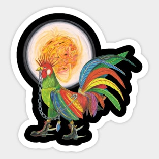 Punky Rooster at Sol Rise Sticker